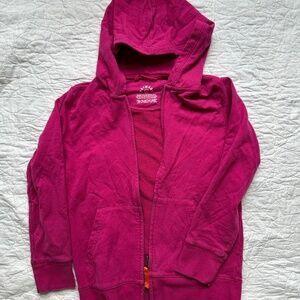 Kids Raspberry Primary Zip Up Hoodie - Size 8-9